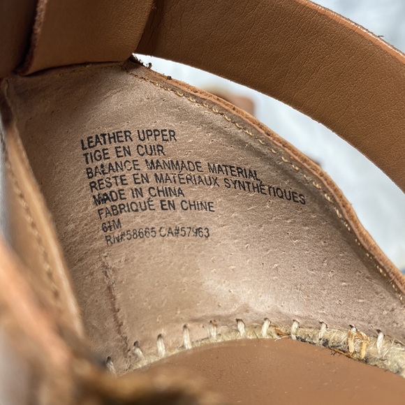 Treasure and Bond Sannibel Leather Espadrilles Wedges Size 6.5 - Picture 8 of 9